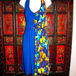 NEW* Summer/Floral Navy Blue Mid Dress